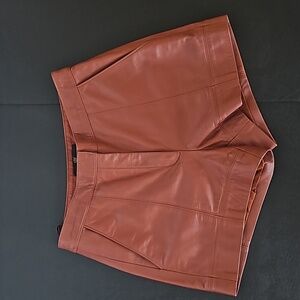 Tibi leather shorts